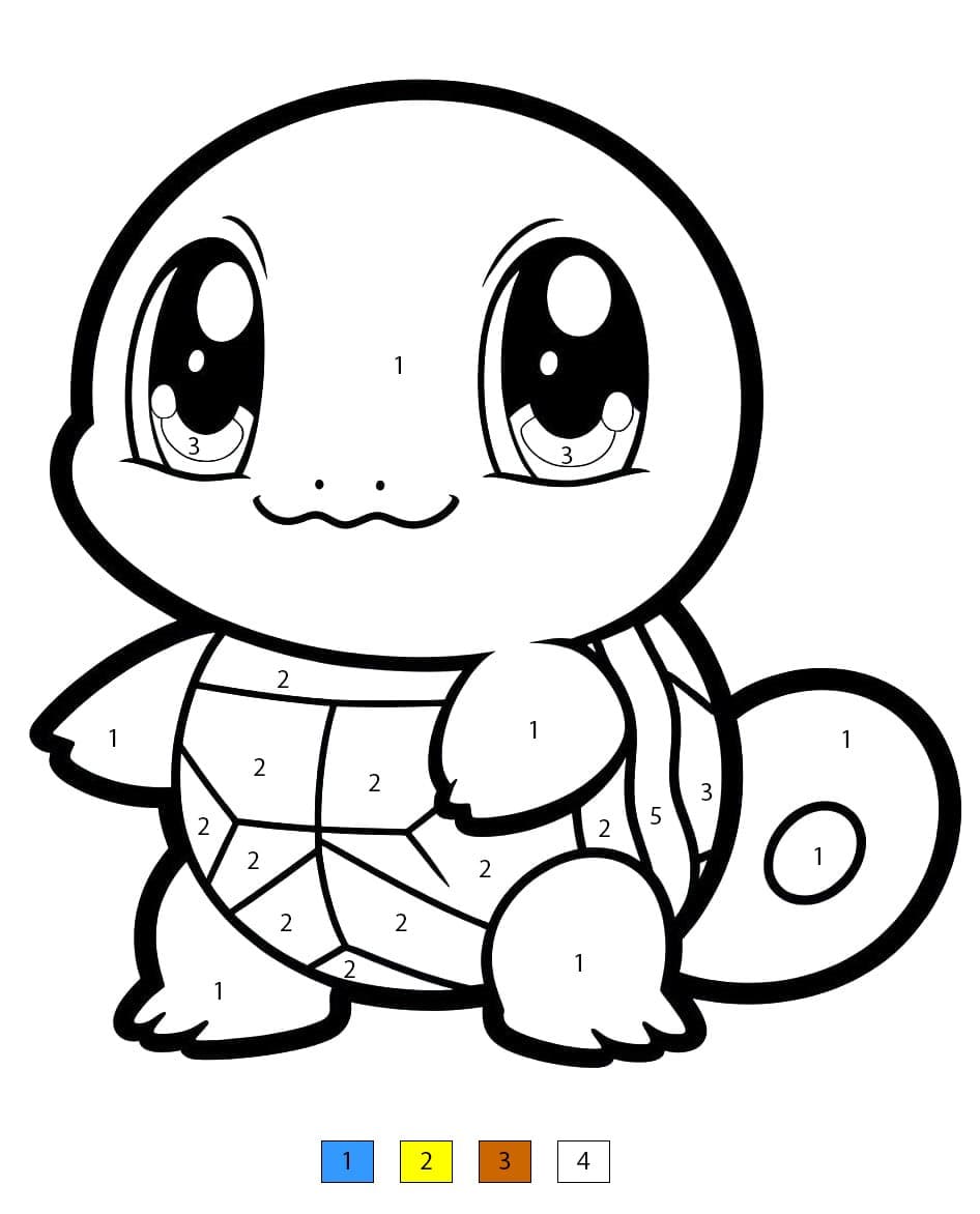 Squirtle Color By Number