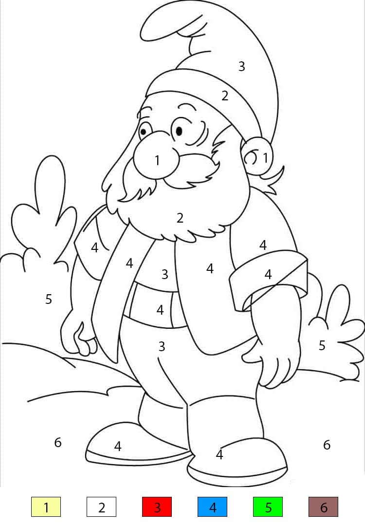 Surprised Gnome Color By Number