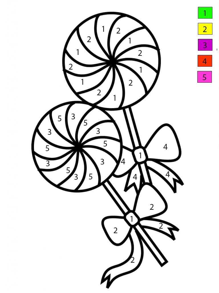 Two Lollipops Color By Number