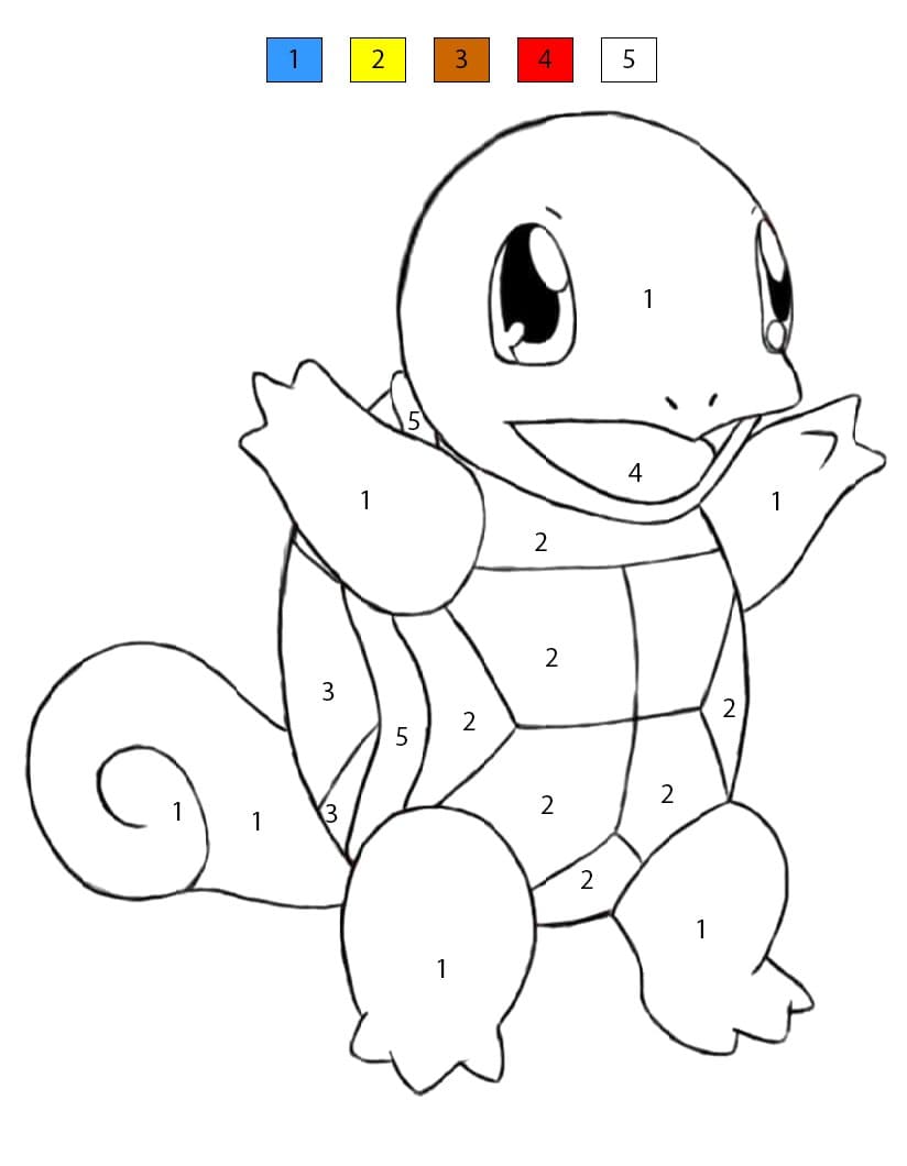 Very Cute Squirtle Color By Number
