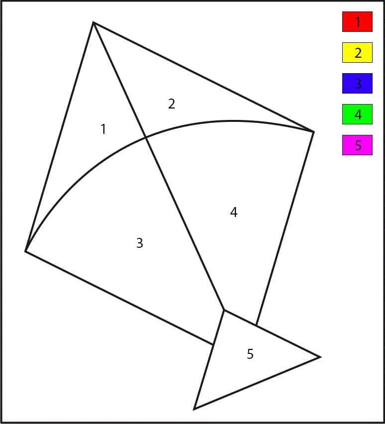 Very Easy Kite Color By Number