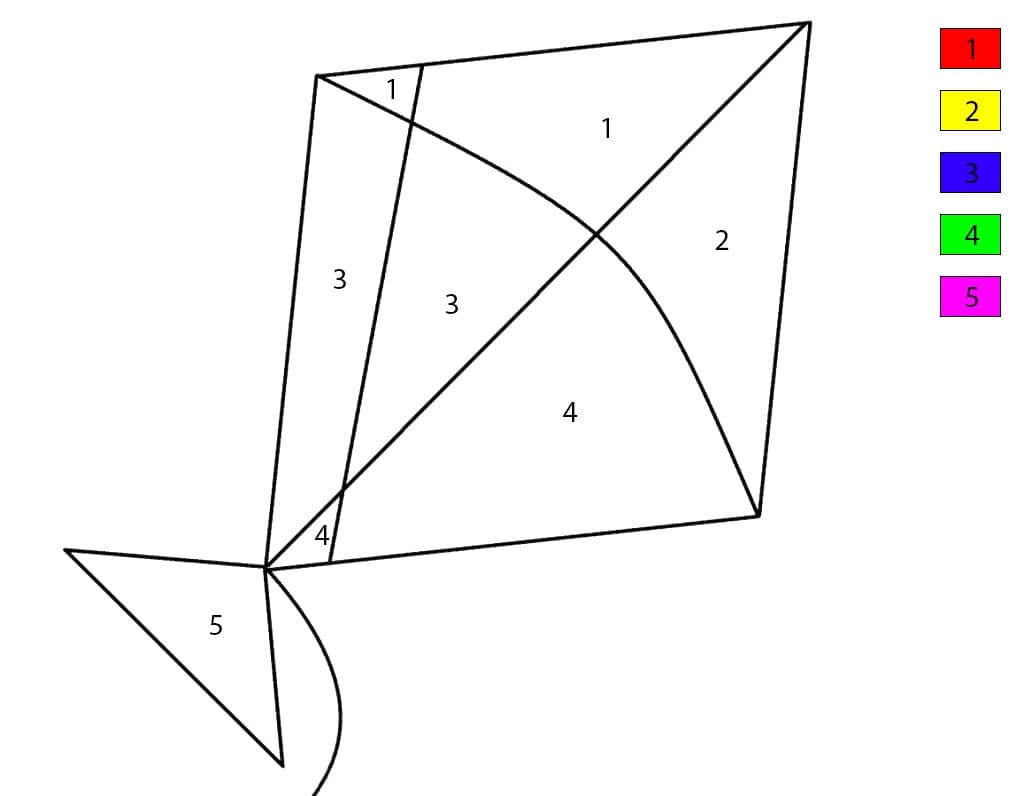 Very Simple Kite Color By Number