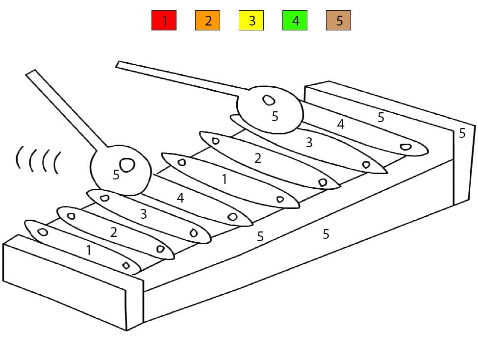 Xylophone For Free Color By Number