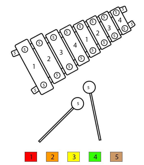 Xylophone Free Color By Number