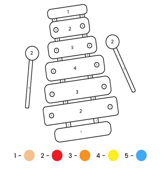 Xylophone Nice Color By Number