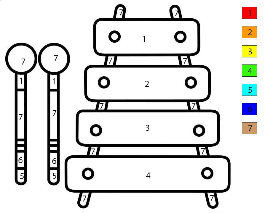 Xylophone Perfect Color By Number