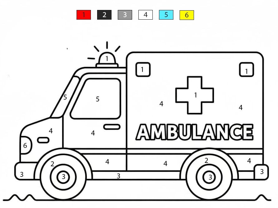 Ambulance Free Color By Number