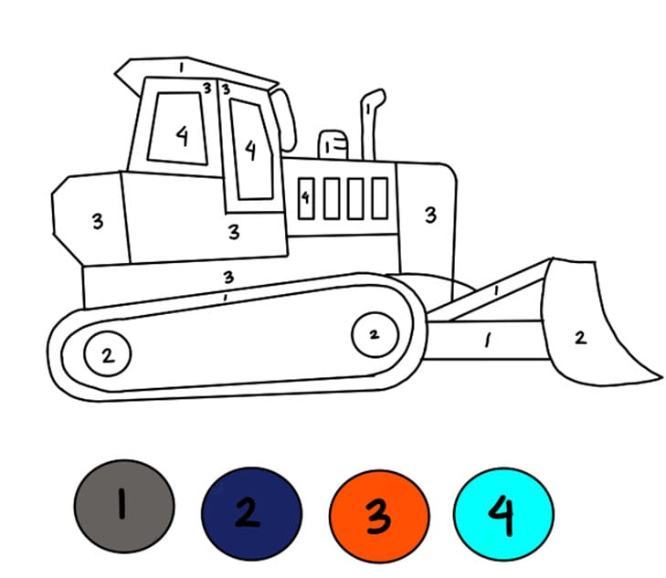 Bulldozer Amazing Color By Number