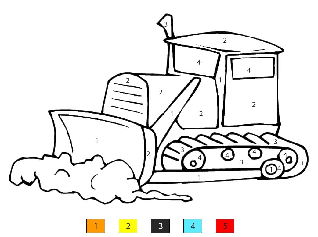 Bulldozer Free Color By Number