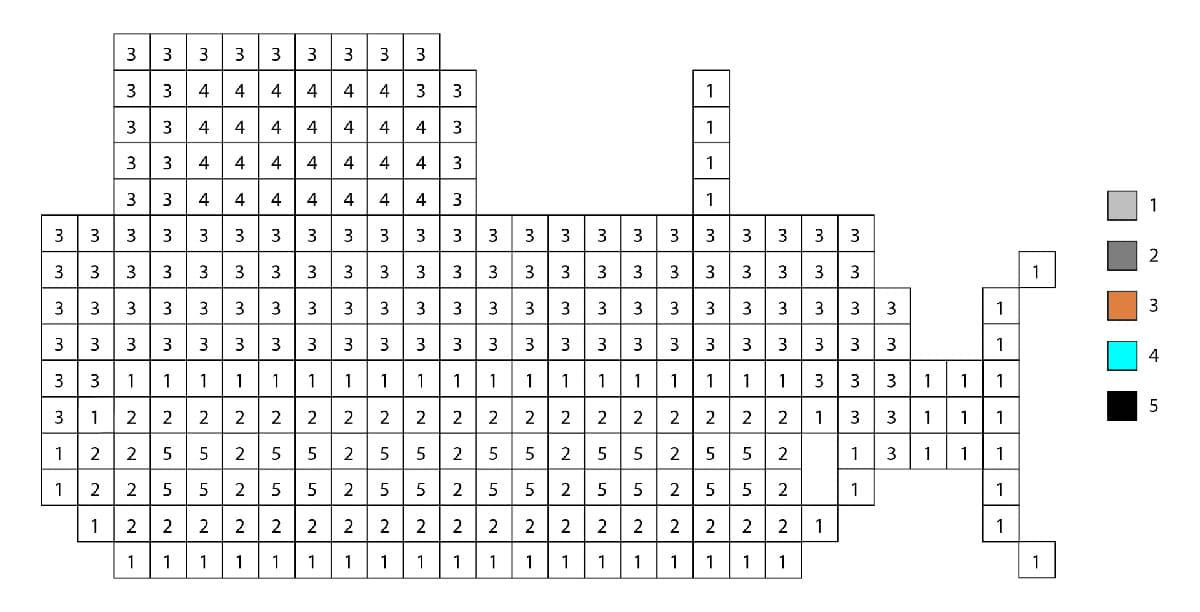 Bulldozer Pixel Color By Number