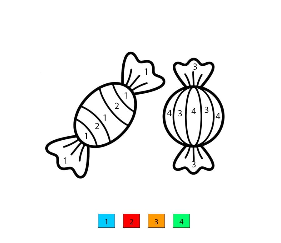 Candy Free Color By Number