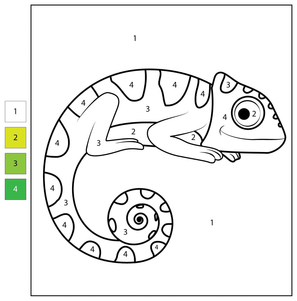 Chameleon Normal Color By Number