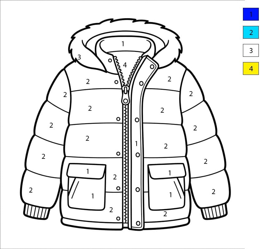 Clothes Cool Color By Number