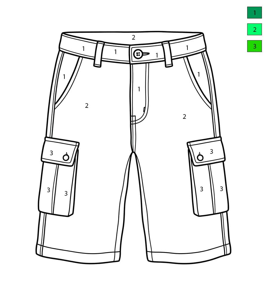 Clothes To Print Color By Number