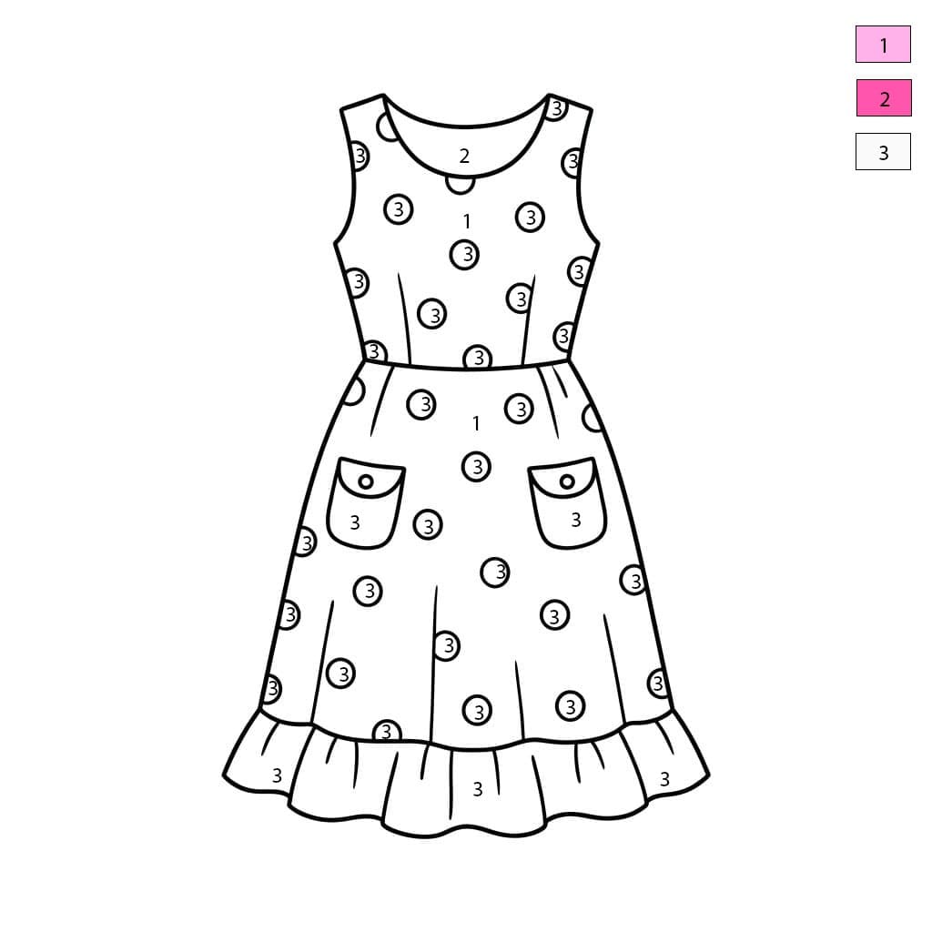 Draw Dress Color By Number