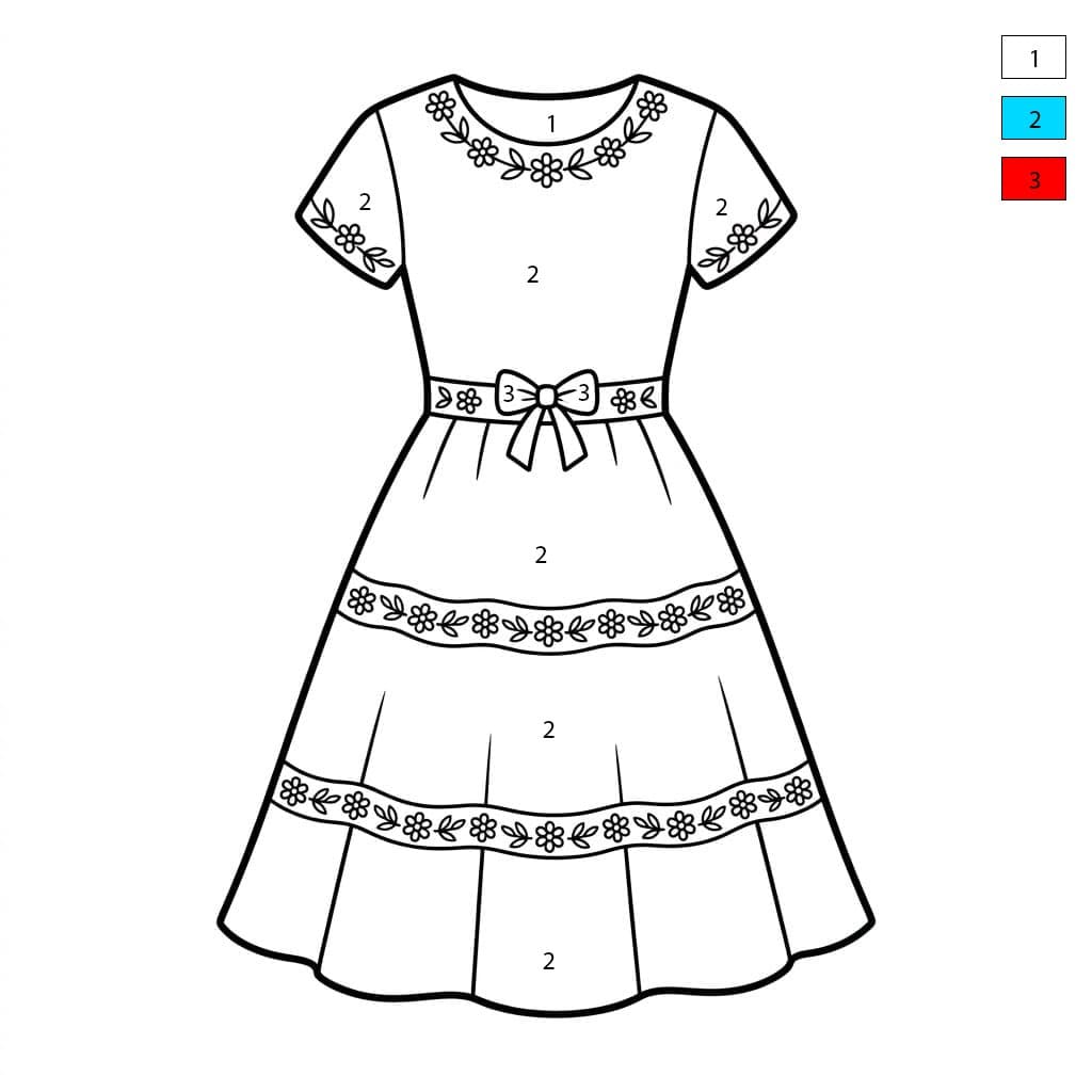 Dress Free Color By Number