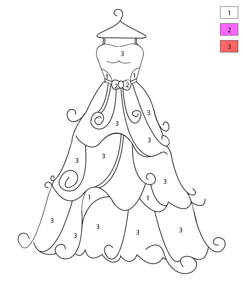 Dress Wedding Color By Number