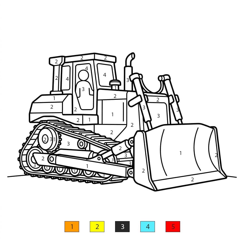 Bulldozer  Color By Number