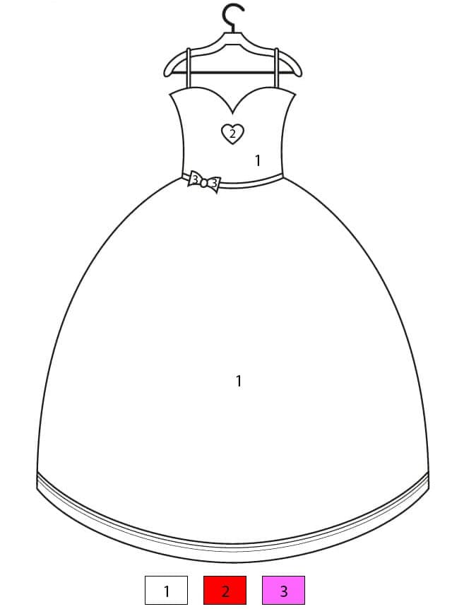 Free Dress Color By Number