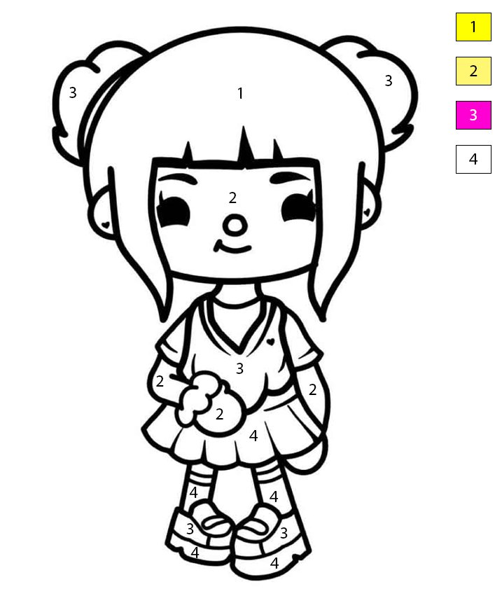 Free Printable Toca Boca Color By Number
