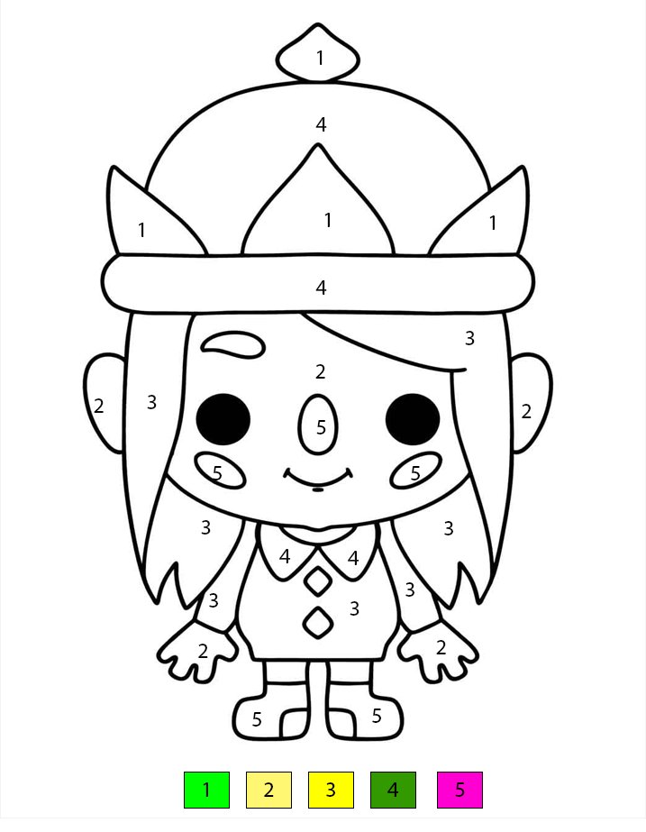 Free Toca Boca Color By Number