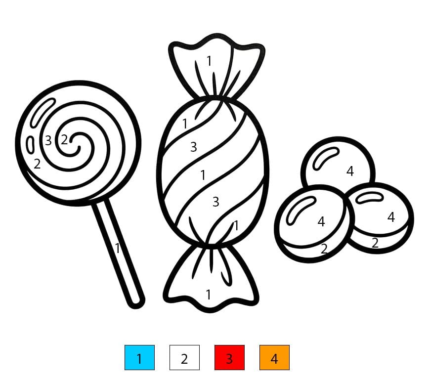 Nice Candy Color By Number