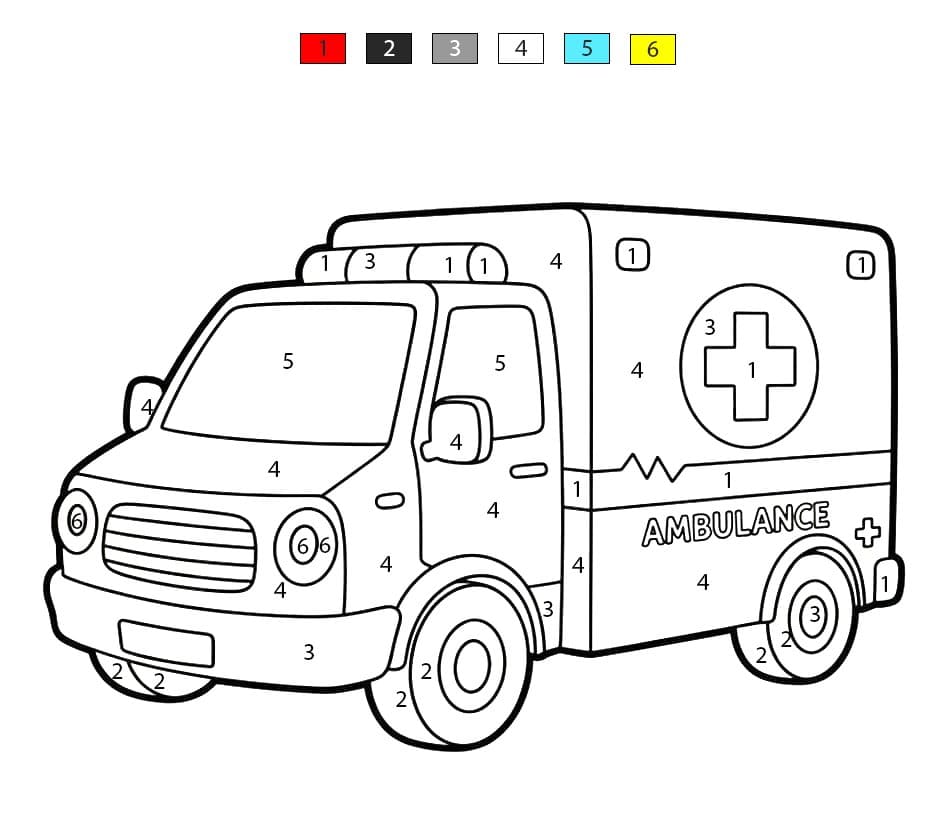 Normal Ambulance Color By Number