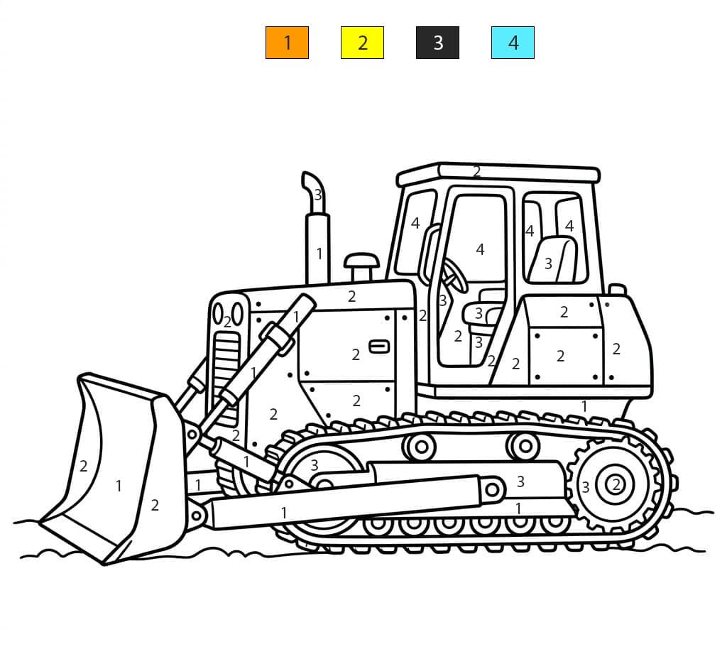 Normal Bulldozer Color By Number