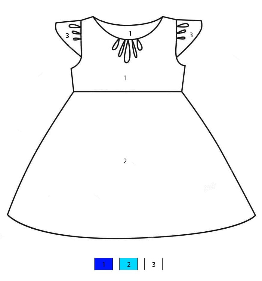 Print Dress Color By Number