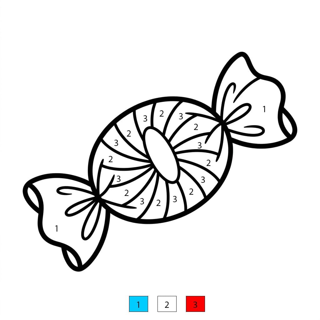 Printable Candy Color By Number