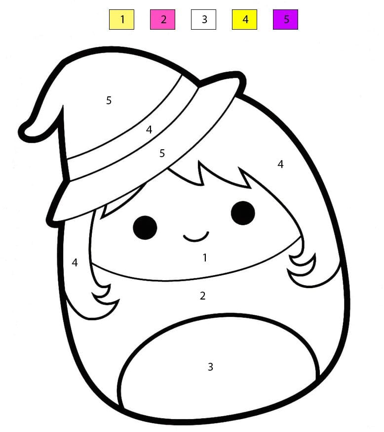 Squishmallows Madeleine Color By Number