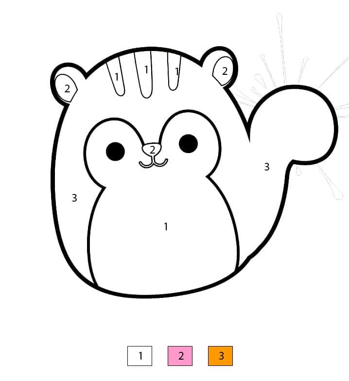 Squishmallows Sawyer Color By Number