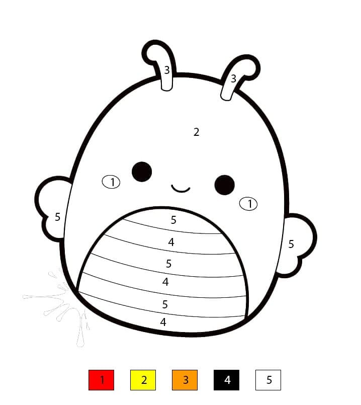 Squishmallows Sunny Color By Number