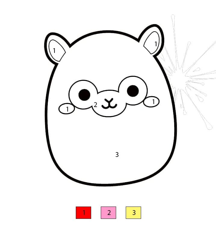 Squishmallows Tim Color By Number