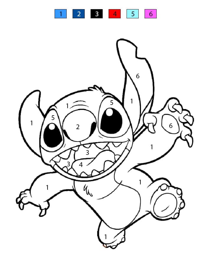 Stitch Free Pictures Color By Number
