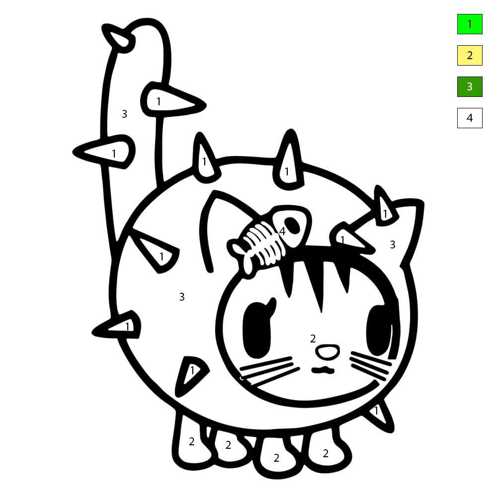 Toca Boca Cat Color By Number