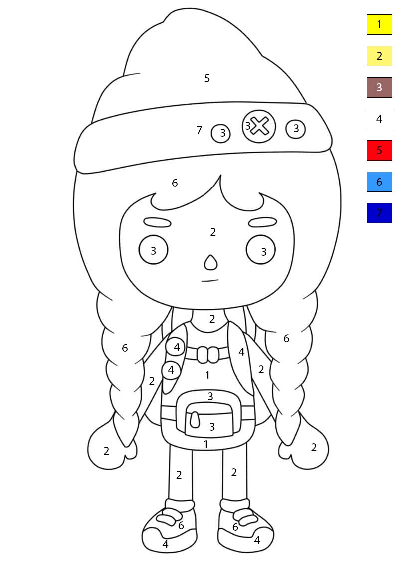 Toca Boca For Free Color By Number