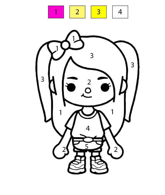 Toca Boca Printable Color By Number