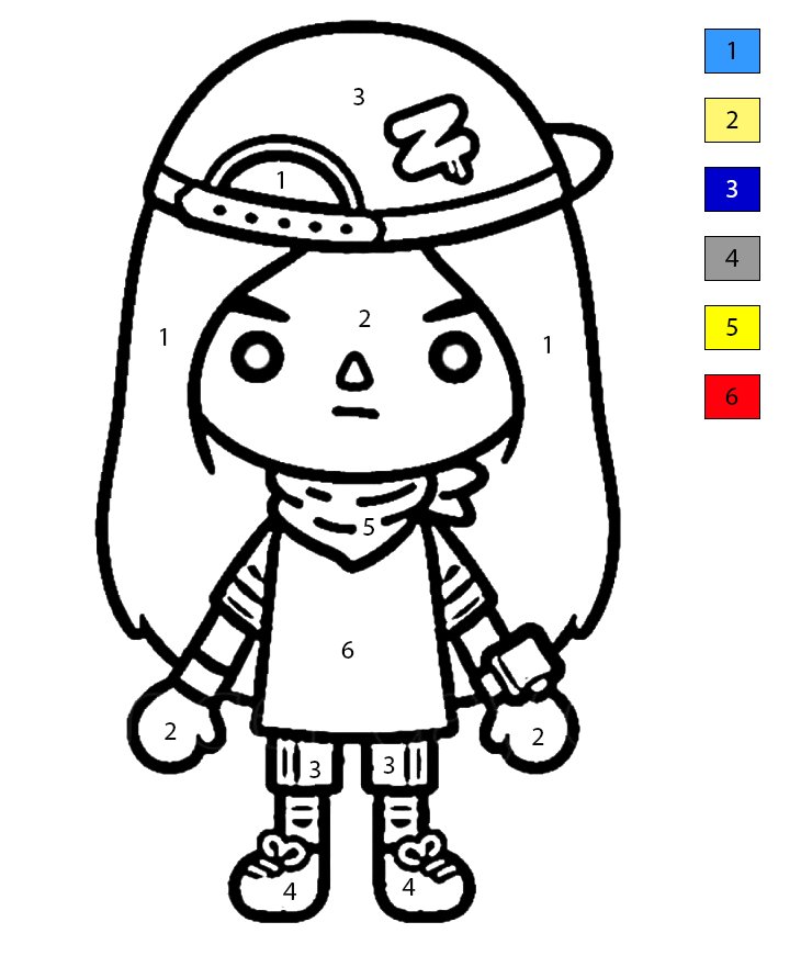 Toca Boca Color By Number