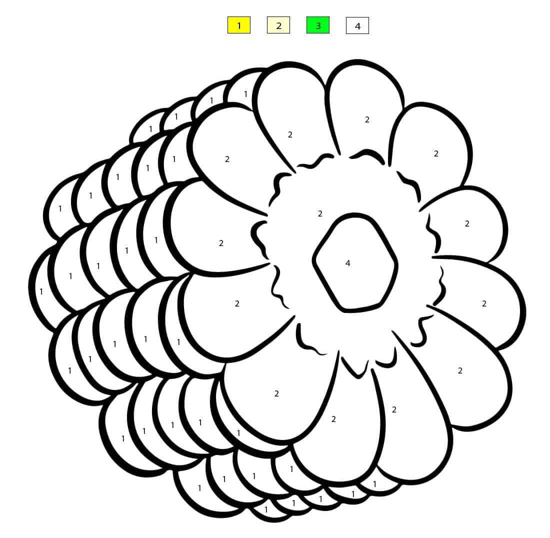 A Piece of Corn Color By Number