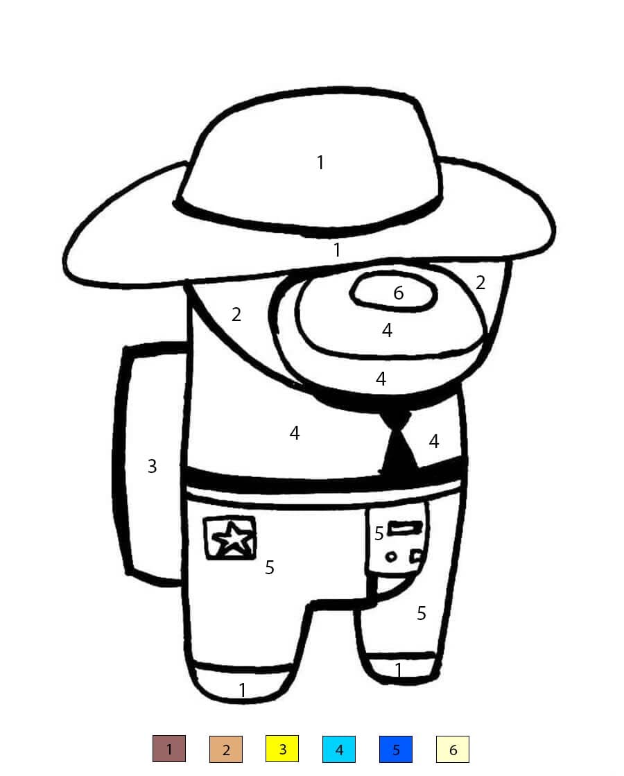 Among Us Cowboy Skin Color By Number