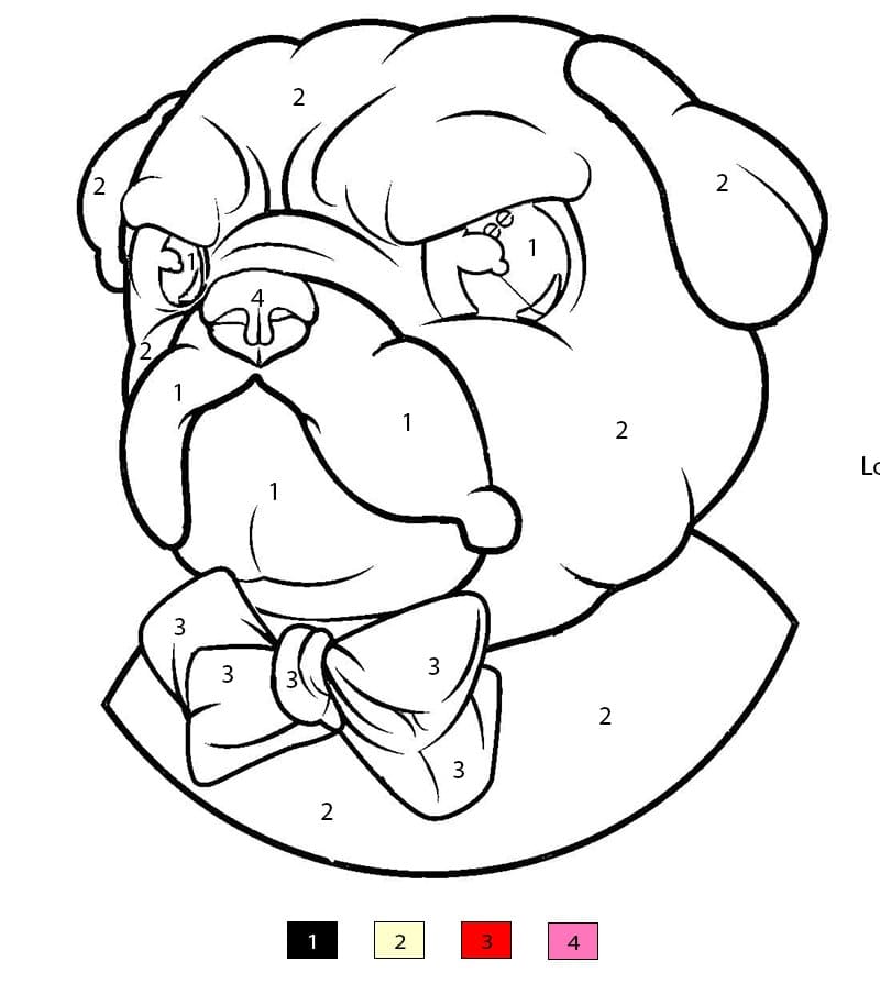 Angry Pug Color By Number
