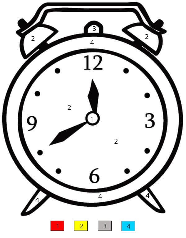 Basic Clock Color By Number