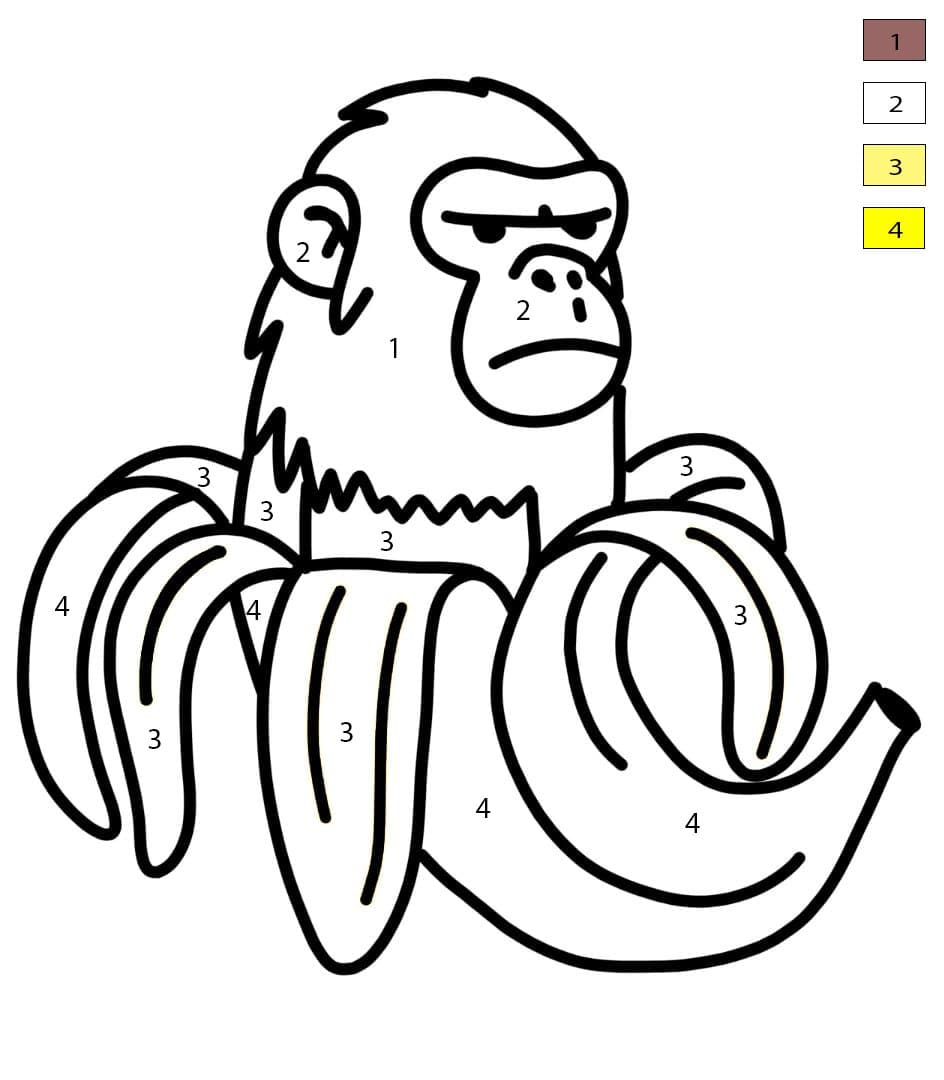 Chimpanzini Bananini Color By Number