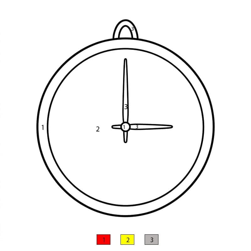 Classic Pocket Watch Color By Number
