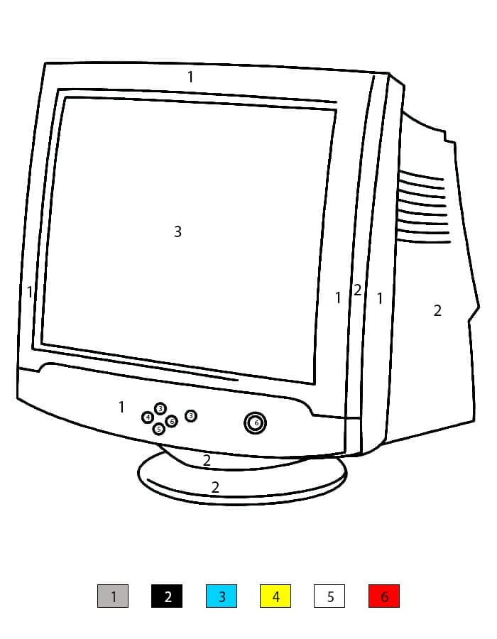 Computer Monitor Color By Number