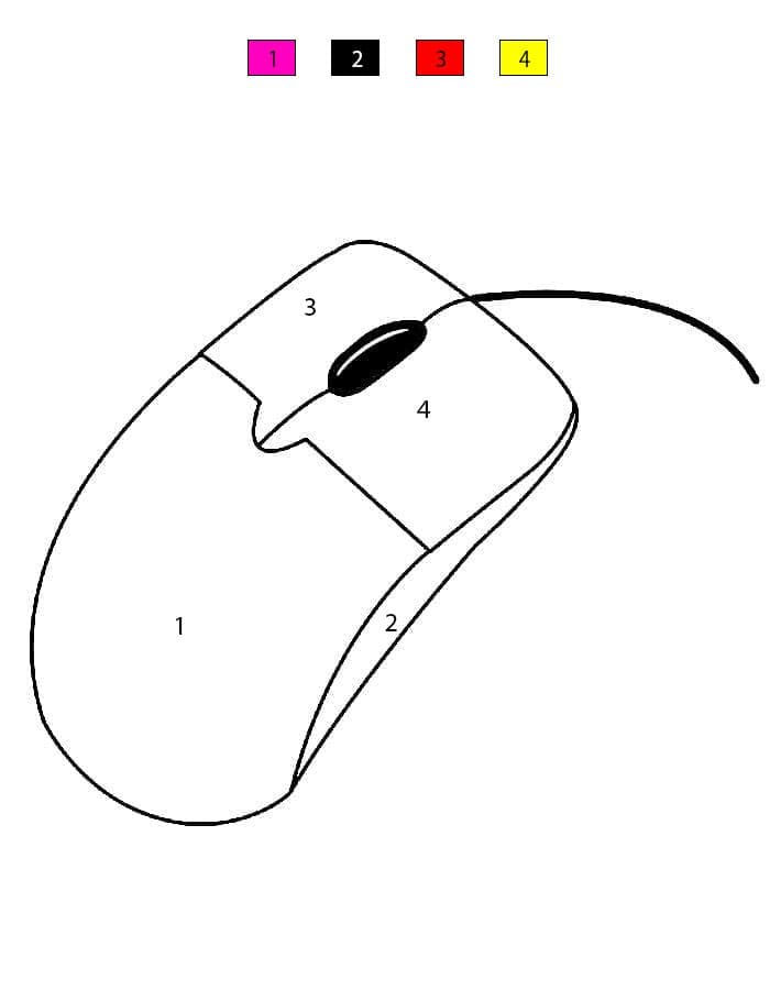 Computer Mouse Cursor Color By Number