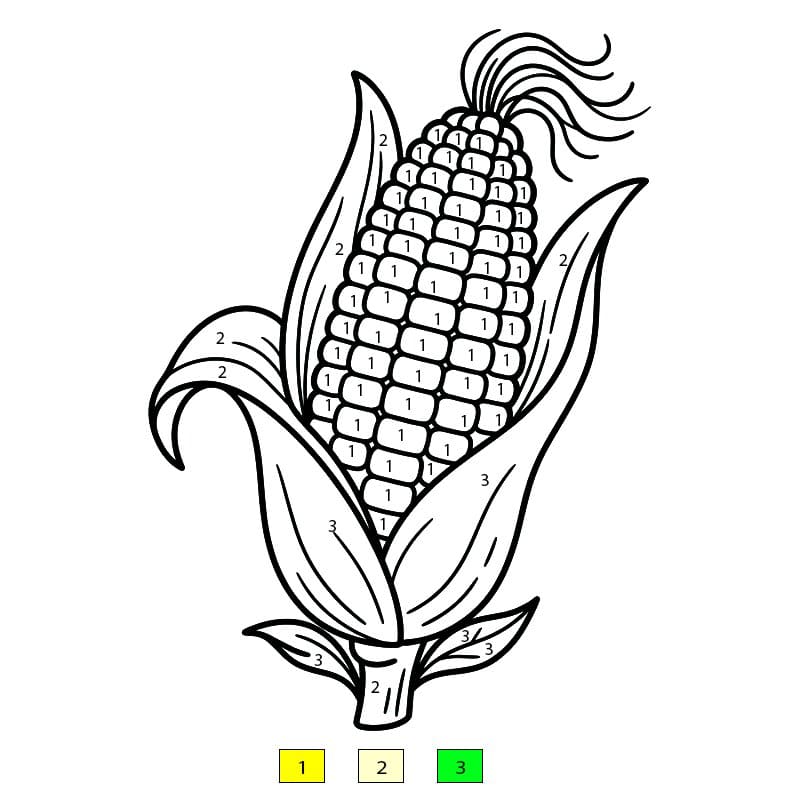 Corn Good Color By Number