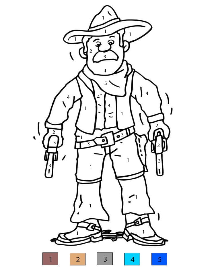 Cowboy Nice Color By Number