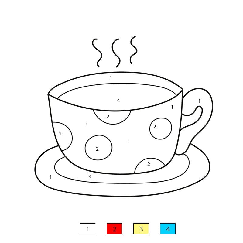 Cup Free Pictures Color By Number